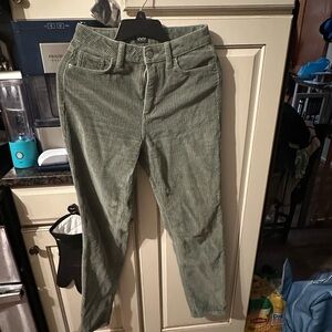 BDG Olive Corduroy Ankle Jeans